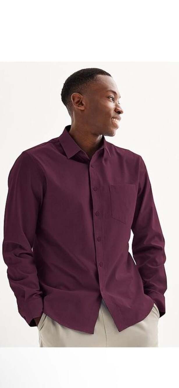 NWT FLX Men's L/S Tech Stretch Slim Fit Button Down Shirt  Sz  XXL